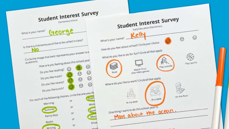 IEP Student Survey Feature