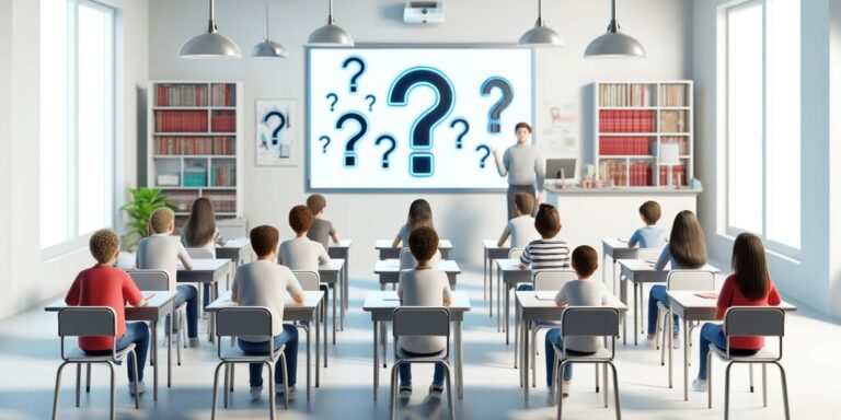 Students With Questions in a Classroom Dall E gID 7