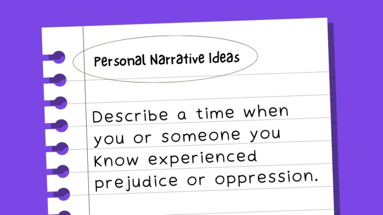 Personal Narrative Ideas Feature