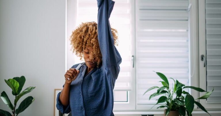 cheerful african american woman