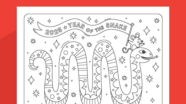 Lunar New Year Coloring Pages Feature