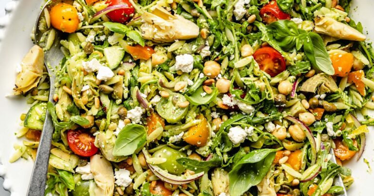 pesto orzo pasta salad