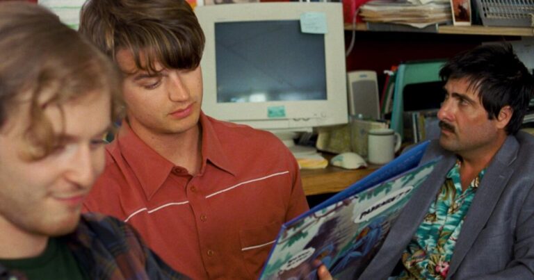 urlhttps3A2F2Fcalifornia times brightspot.s3.amazonaws.com2Fa92Fea2F637cc2fd44758d4ea05c3a907ae72Frl joe as malkmus looks at record with jason and fred 1